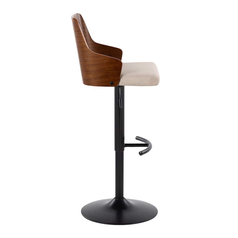 Carson Carrington Adrianna Adjustable Bar Stool with Rounded T Footrest (Set of 2)