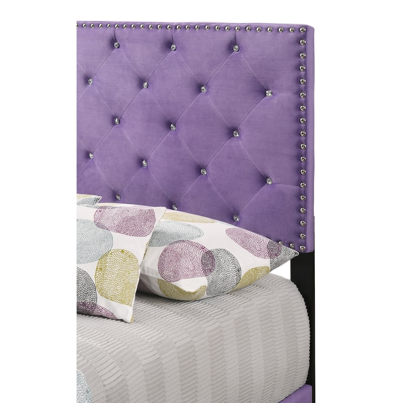 Purple Twin Bed with Playful Finish, Compact Frame and Durable Build for Kids' Rooms, Guest Spaces or Cozy Bedrooms