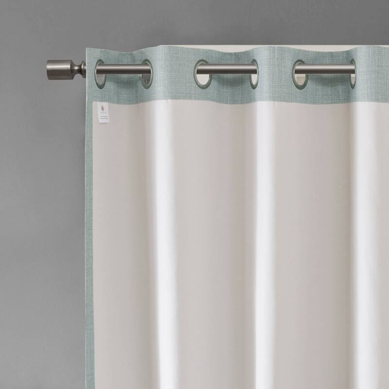 Printed Heathered Blackout Grommet Top Curtain Panel(Only 1 Pc Panel)