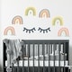 preview thumbnail 7 of 9, Walplus Cute Bedtime Rainbows Children Kids Wall Stickers Nursery Decor Grey