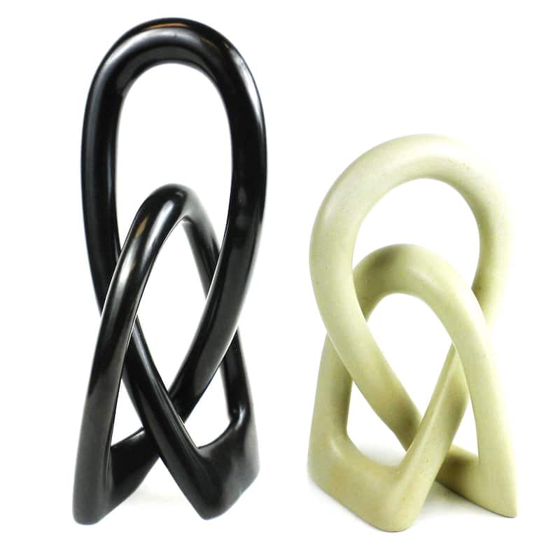 Handmade Lovers Knot 1-Piece Soapstone Statue (Kenya)