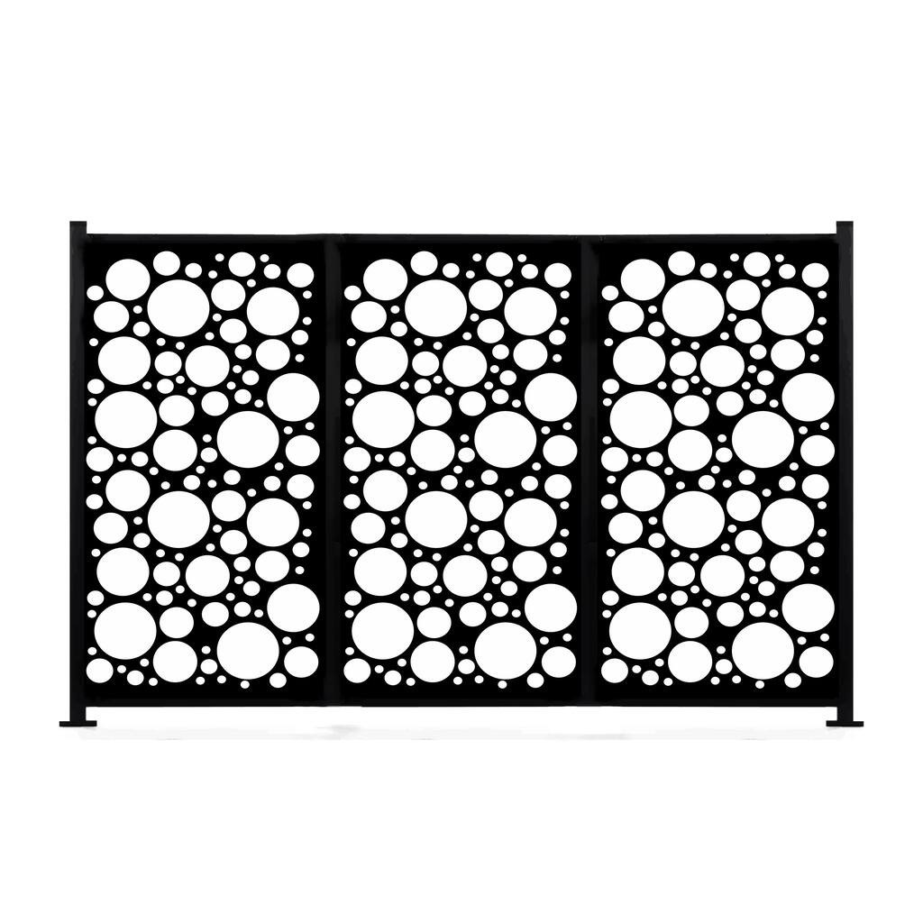 HighlanderHome Freestanding Modular Metal Privacy Screen, 4FtX 6Ft