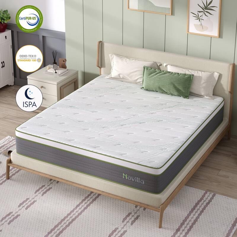 Novilla 12-inch CertiPUR-US Certified Hybrid Pocket Spring Mattress - Full