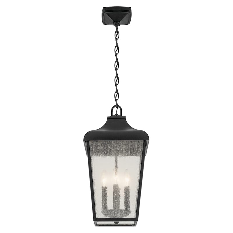 Kichler Lighting Forestdale 19.75 in. 4-Light Textured Black Outdoor Pendant Light - 19.75 in