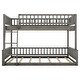 preview thumbnail 12 of 24, Full XL over Queen Wood Bunk Bed with Ladder and Guardrails
