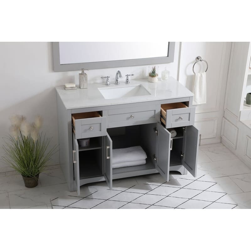 Elegant Lighting VF17048 Moore 48" Free Standing Single Basin Vanity