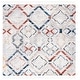 preview thumbnail 1 of 2, SAFAVIEH Morocco Raimunde Boho Tassel Rug 6'7" Square - Grey/Navy - Square