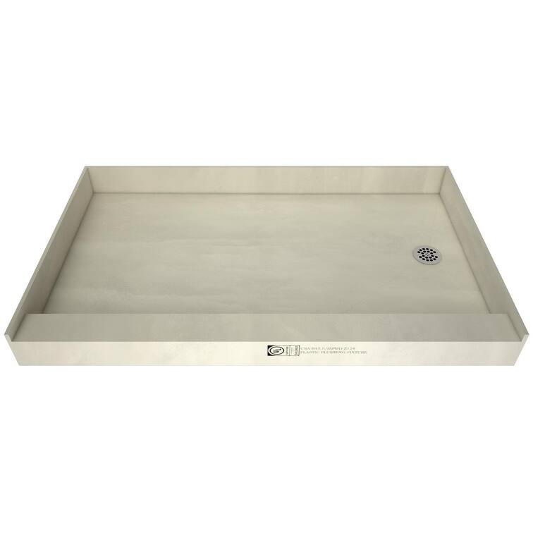 Tile Redi P4872RPVC Redi Base 72" x 48" Rectangular Shower Base with - Polished Chrome