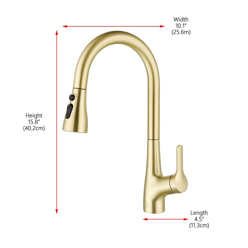 Indigo Home Single Handle Pull Down Sprayer Kitchen Faucet
