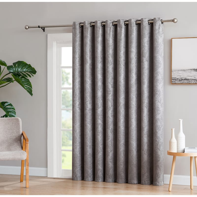 Gracewood Hollow Plakalo Embossed Thermal-weaved Blackout Grommet Drapery Curtains