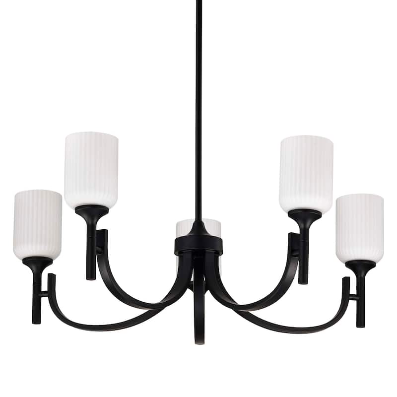 Nuvo Lighting 60/8650 Solara 5 Light 30" Wide Chandelier - Matte Black