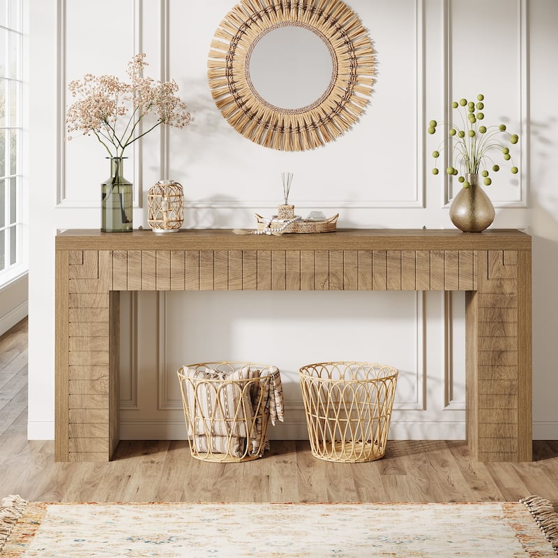 70.9-Inch Extra Long Console Sofa Table for Entryway Living Room - 11.4" D x 70.9" W x 33.4" H