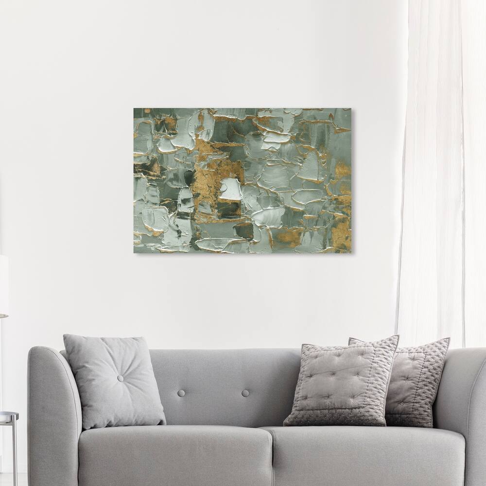 Wynwood Studio Canvas Abstract Sage Morning Green and Emerald Modern & Contemporary Wall Art Canvas Print