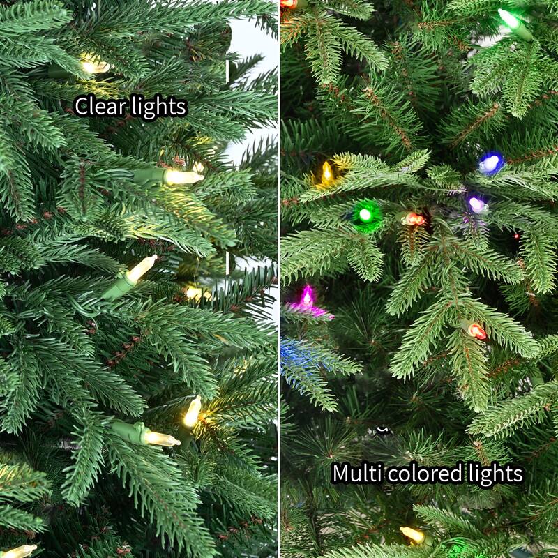 Puleo International 4.5' Pre-Lit Artificial Fraser Fir Tree with 200 Dual-Color LED Lights