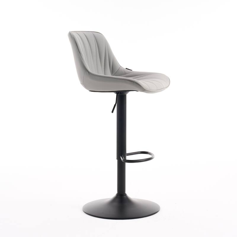 Swivel Upholstered Bar Stools Set of 2, Height Counter Stools