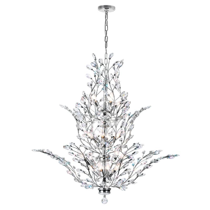 Ivy 18 Light Chandelier With Chrome Finish - Chrome