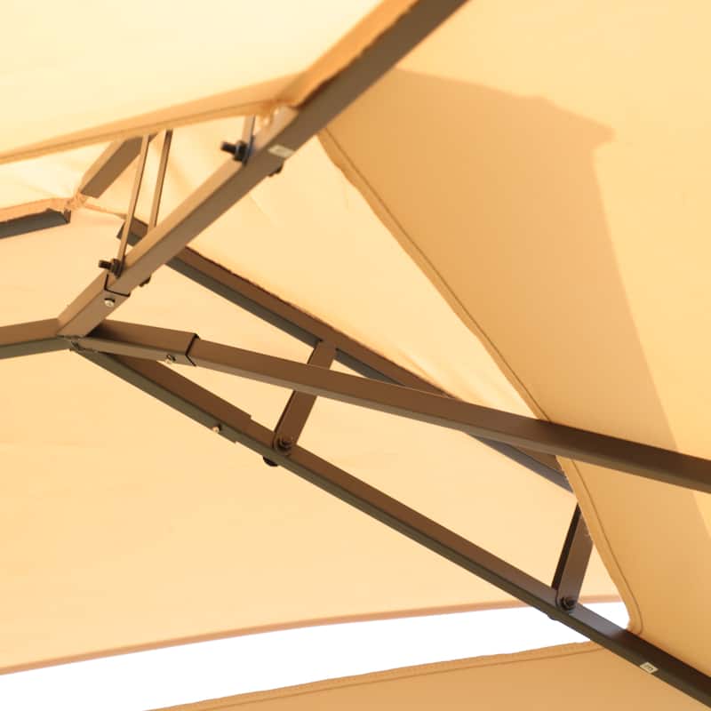 13x10 Outdoor Patio Gazebo Canopy Tent, Metal Patio Gazebo with Ventilated Double Roof & Mosquito Net for Lawn, Garden