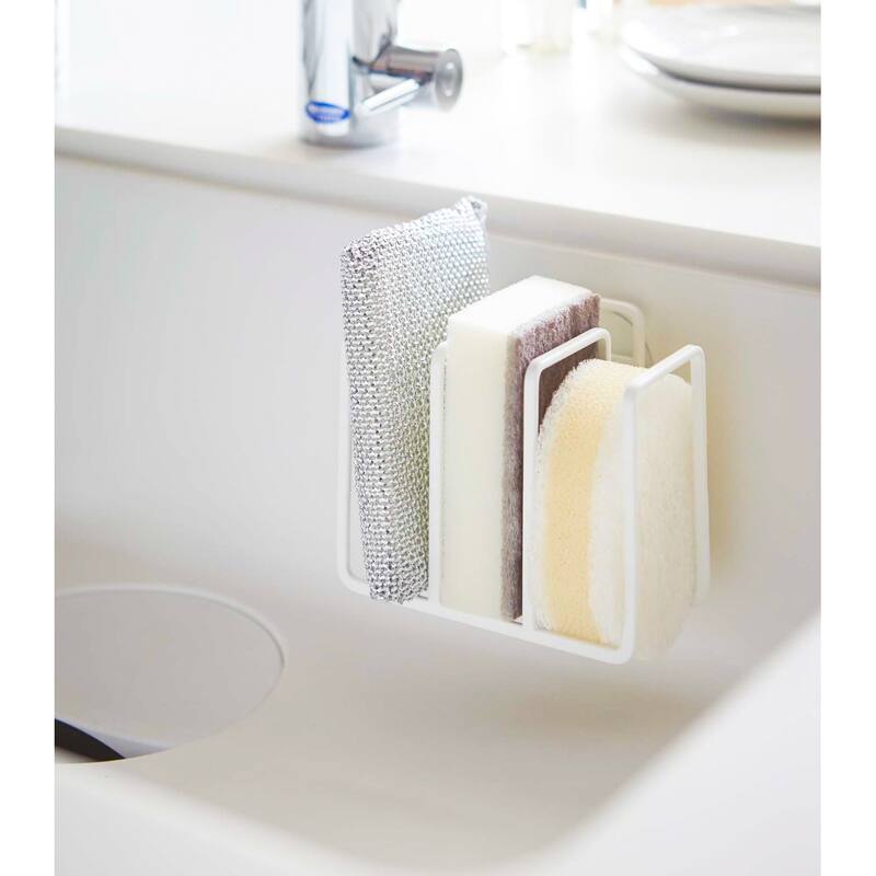 Yamazaki Home Sponge Holder, Steel, Holds 0.5 lbs - L 2.83 x W 4.92 x H 3.35 inches