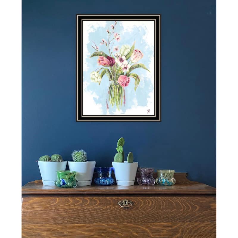 TrendyDecor4U Contemporary "Flourish" Framed Print Wall Art