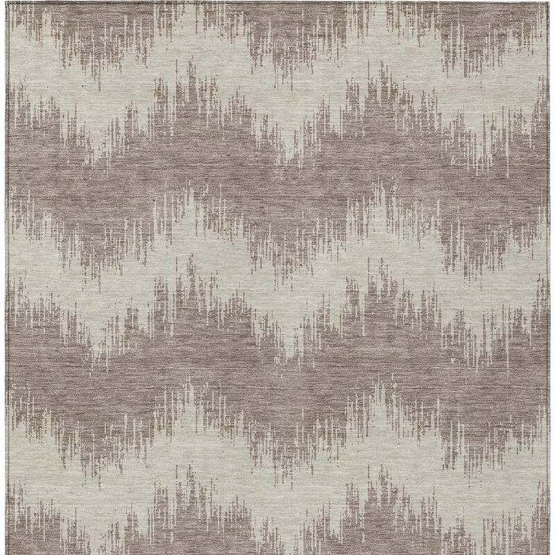 HomeRoots Chevron Transitional Rectangle Outdoor Rug