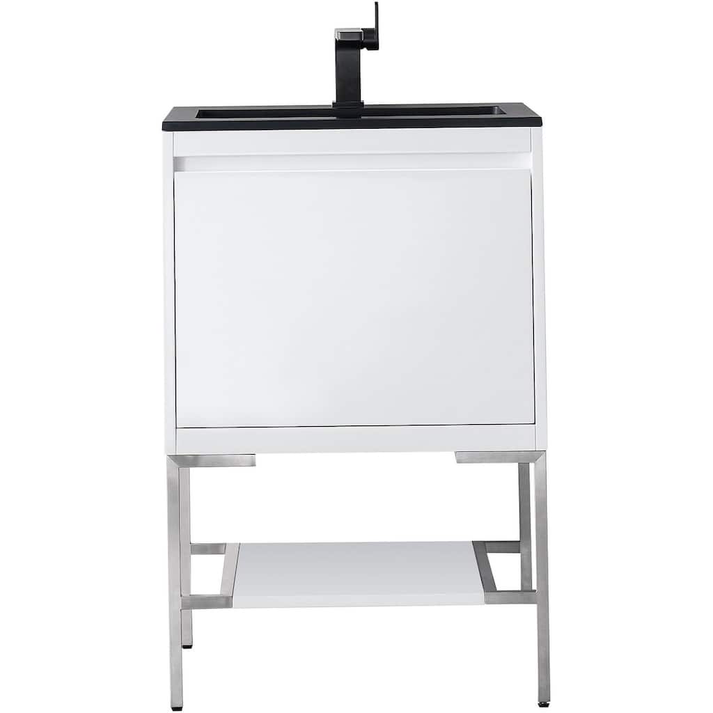 James Martin Vanities 805-V23.6-BN-CH Mantova 24" Single Basin Poplar