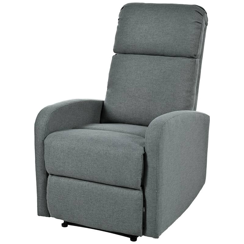 Manual Upholstered Recliner Chair, Modern Recliner Adjustable Single Sofa Chair, High Back Lounge Chairs for Living Room
