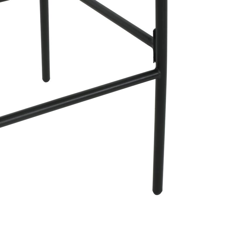 Neri Iron Outdoor Patio Rope Weave Barstools (Set of 2) by Christopher Knight Home