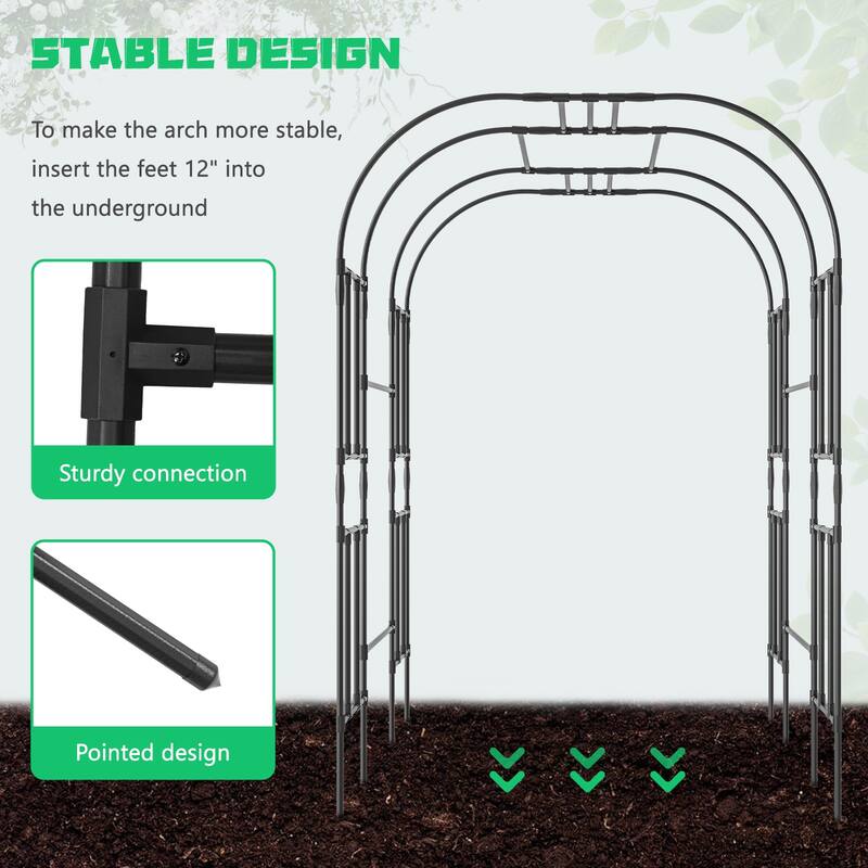 DoCred Garden Trellis for Climbing Plants, Outdoor Metal Trellis