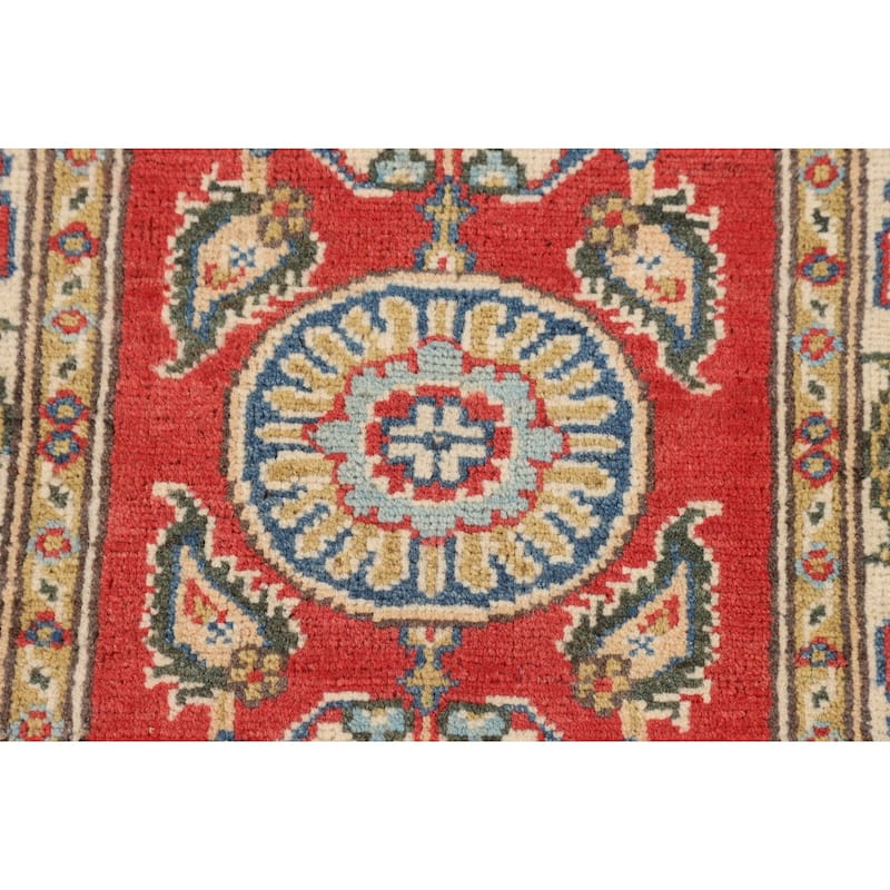 Kazak Oriental Runner Rug Handmade Wool Carpet - 2'1" x 5'9"