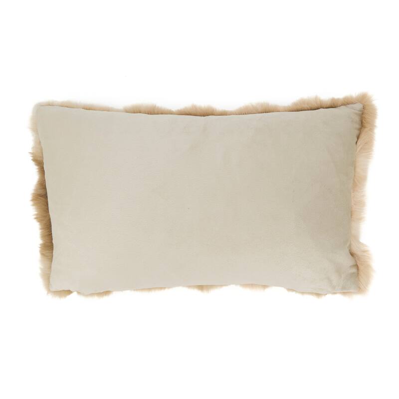 Plush Faux Fur Throw Pillow - Ultra-Soft Textured Accent for Sofa, Bed & Cozy Layered Styling