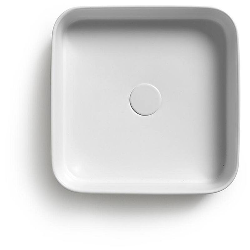 WS Bath Collections Mood BL 40.40 Mood 15-11/16" Square Ceramic Vessel