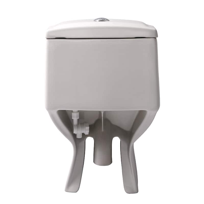 Whitehaus Magic Flush Dual Flush One Piece Elongated Toilet with Slow