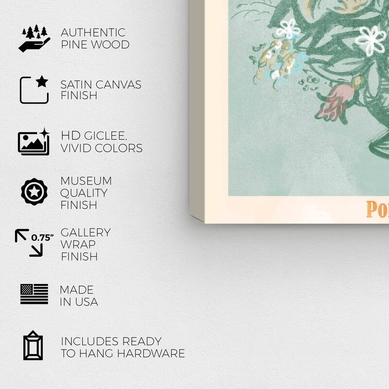 Wynwood Studio Canvas Floral and Botanical Festa da Flor Portugal Blue and Teal Modern & Contemporary Wall Art Canvas Print