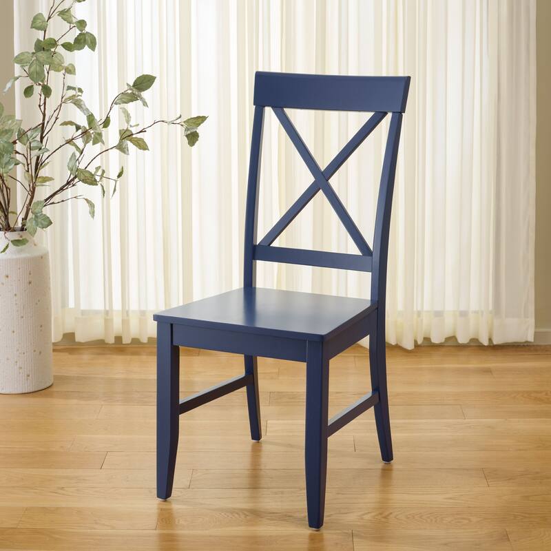 SAFAVIEH HOME Ksenia X-Back Side Chair - 18"W x 22"D x 38"H