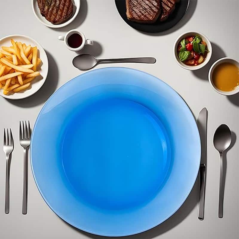 STP Goods 10.6" Borosilicate Glass Dinner Plate Set of 4