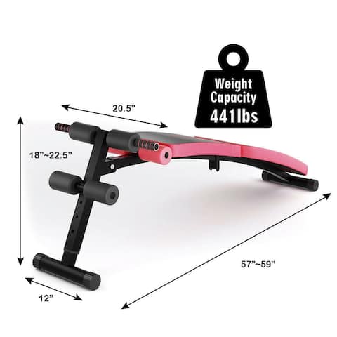 SUPERFIT Abdominal Twister Trainer, Height Adjustable Exercise Bench, Heavy-Duty Construction & Thickened Seat Cushion,
