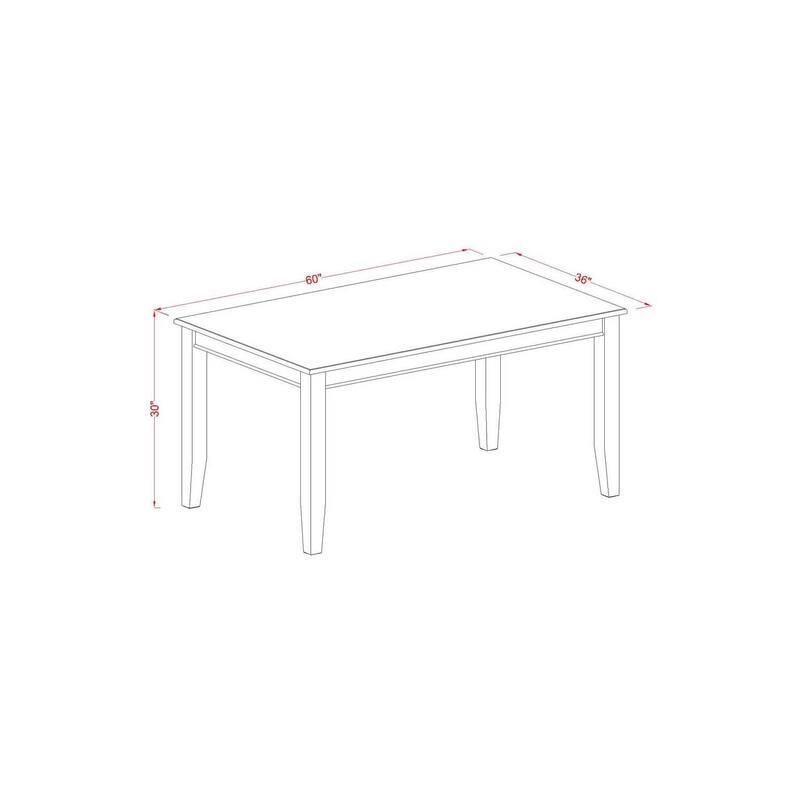 HomeStock 7-Piece Rectangle Mahogany Finish Solid Wood Top Dining Table with 6-Parson Chairs with Lattice Back