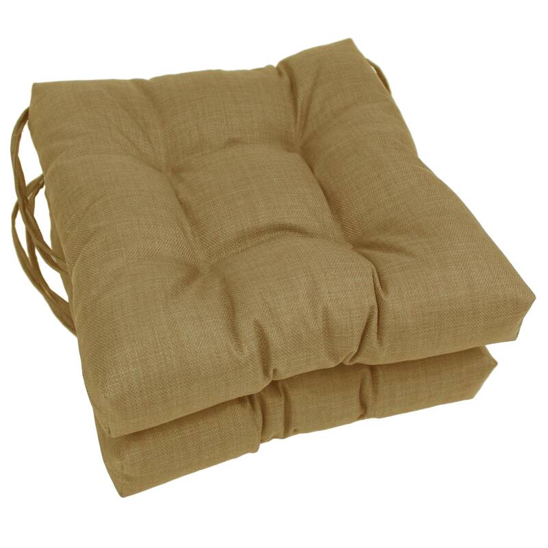 16-inch Square Indoor/Outdoor Chair Cushions (Set of 2) - 16 x 16 - Wheat