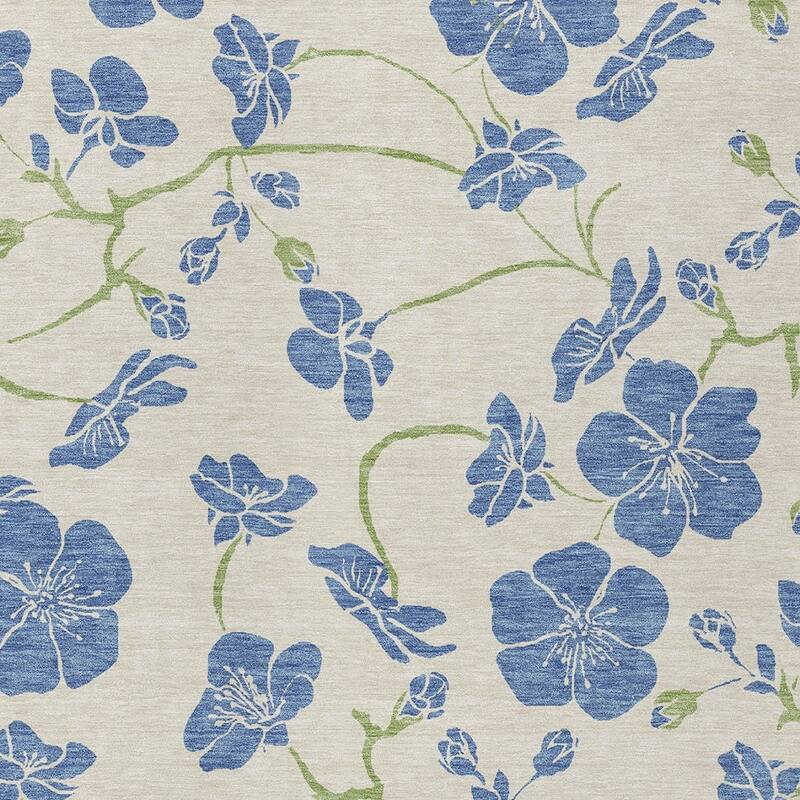 HomeRoots Floral Transitional Rectangle Outdoor Rug
