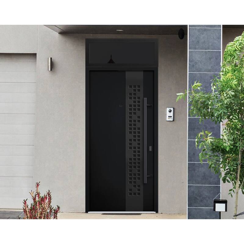 VDOMDOORS | Front Door Exterior Door | Fiberglass | Frame & Hardware Included | 18x80, Oak Entry Door Steel Entry Door