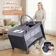 preview thumbnail 4 of 8, Gymax 3 in 1 Pack & Play w/ Toy Bar Diaper Changing Table w/ Safety