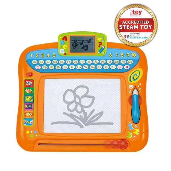 slide 2 of 5, Winfun Orange Plastic Write 'N Draw Learning Board - N/A