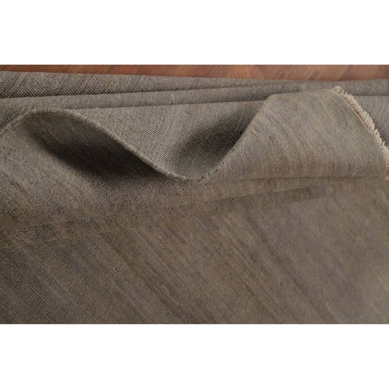 Gabbeh Modern Area Rug Hand-Knotted Stripe Wool Carpet - 6'7"x 9'3"