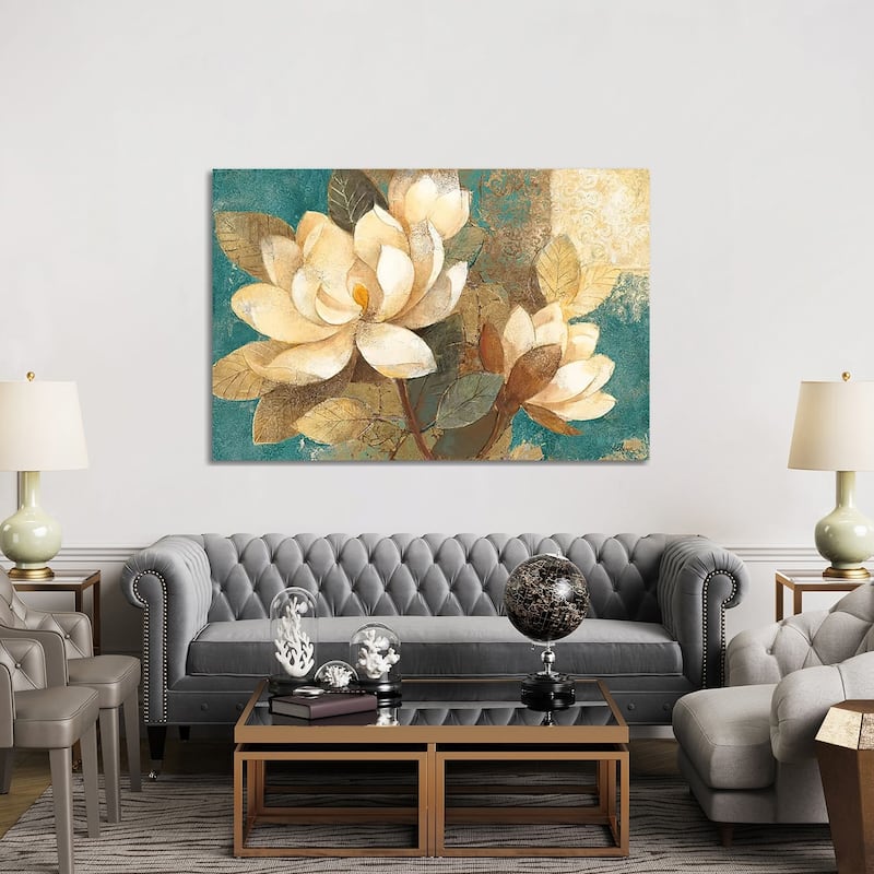 iCanvas "Turquoise Magnolias" by Albena Hristova Canvas Print