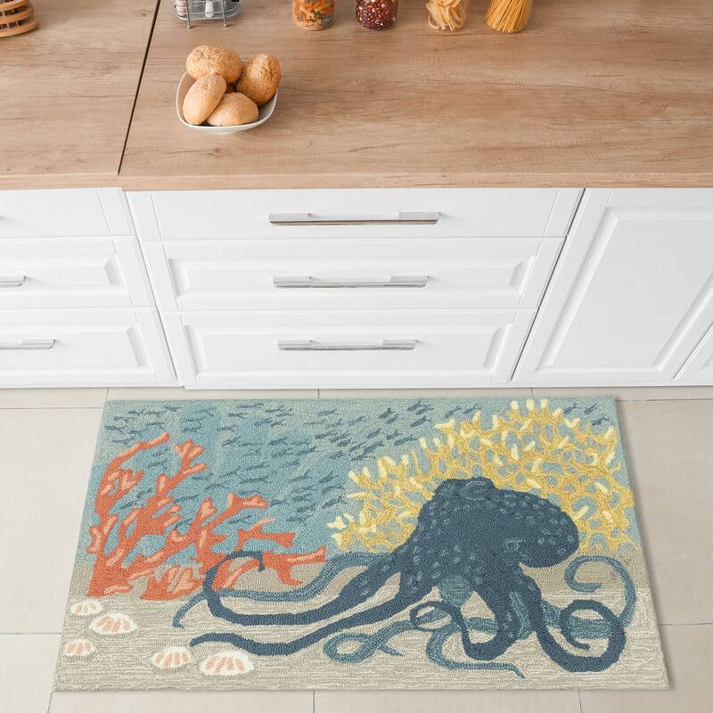 Liora Manne Frontporch Octopus Indoor/Outdoor Rug