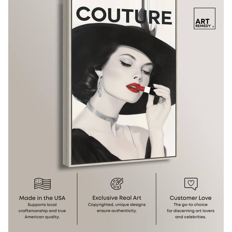 Lipstick Magazine Cover Canvas by Art Remedy