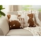 preview thumbnail 9 of 7, Urban Faux Cowhide Poly Filled Throw Pillow