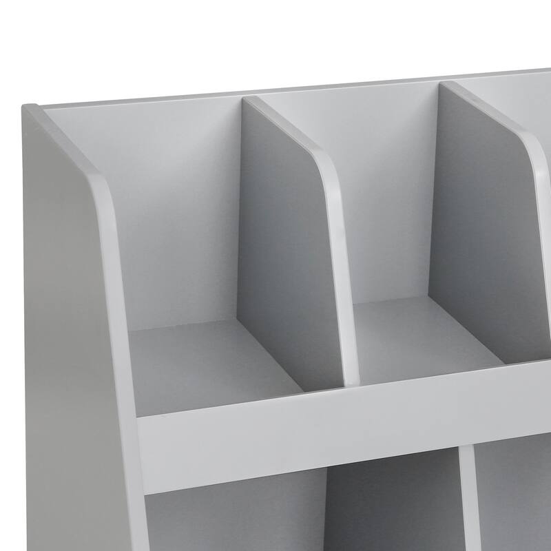A children's bookcase with a large-capacity trolley and a toy storage device
