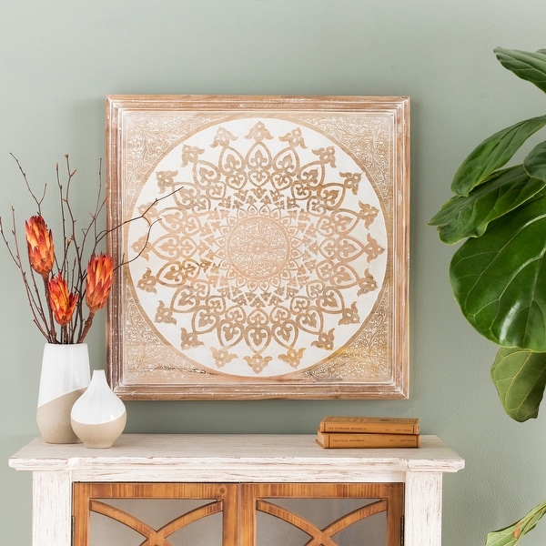 Wooden mandala discount wall art