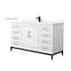 Option White / Carrara Cultured Marble Top / Matte Black